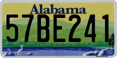 AL license plate 57BE241