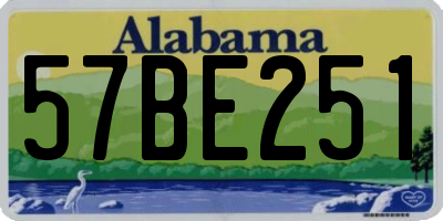 AL license plate 57BE251