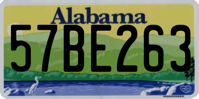 AL license plate 57BE263