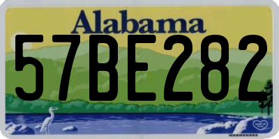 AL license plate 57BE282
