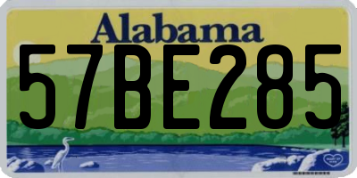 AL license plate 57BE285