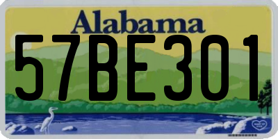 AL license plate 57BE301