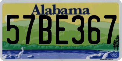 AL license plate 57BE367