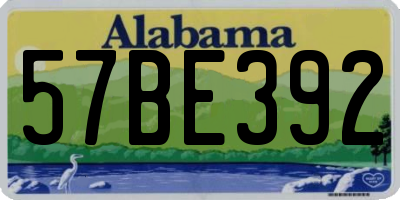 AL license plate 57BE392