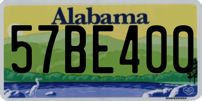AL license plate 57BE400