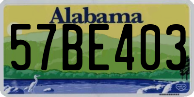 AL license plate 57BE403