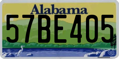 AL license plate 57BE405