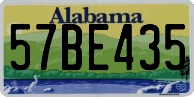 AL license plate 57BE435