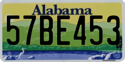 AL license plate 57BE453