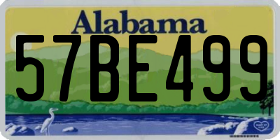 AL license plate 57BE499