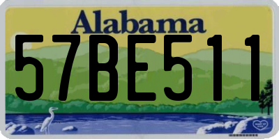 AL license plate 57BE511