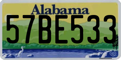 AL license plate 57BE533