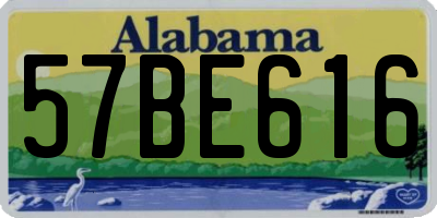 AL license plate 57BE616