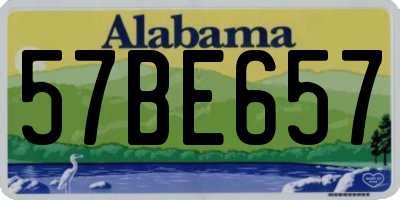 AL license plate 57BE657