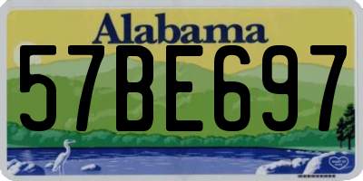 AL license plate 57BE697