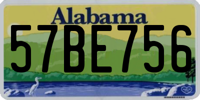 AL license plate 57BE756