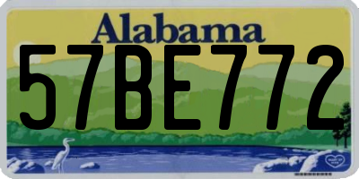 AL license plate 57BE772