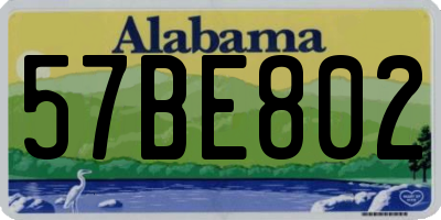 AL license plate 57BE802