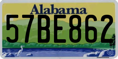 AL license plate 57BE862