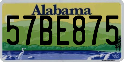 AL license plate 57BE875