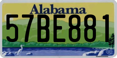 AL license plate 57BE881