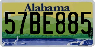 AL license plate 57BE885