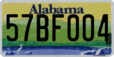 AL license plate 57BF004