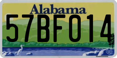 AL license plate 57BF014