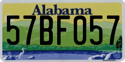 AL license plate 57BF057