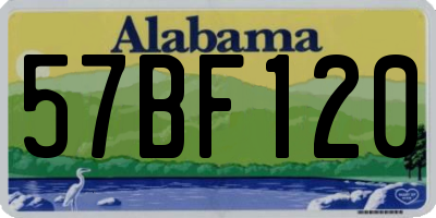 AL license plate 57BF120