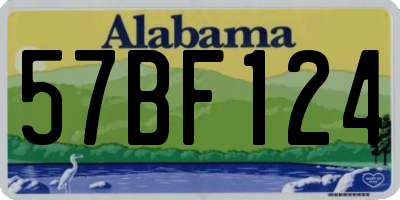 AL license plate 57BF124
