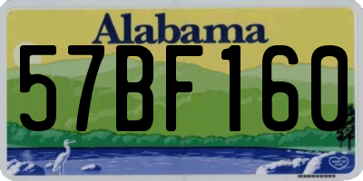 AL license plate 57BF160