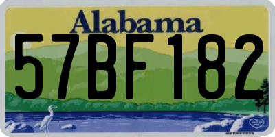AL license plate 57BF182