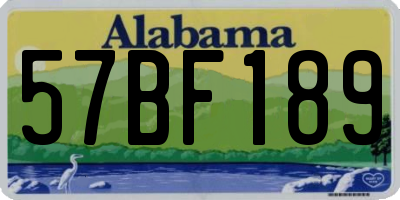 AL license plate 57BF189