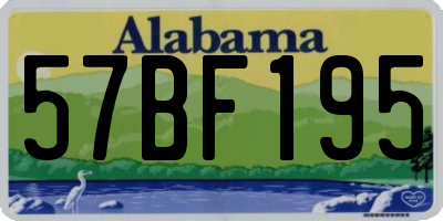 AL license plate 57BF195