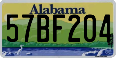AL license plate 57BF204
