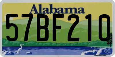 AL license plate 57BF210