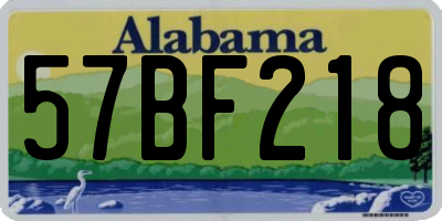 AL license plate 57BF218