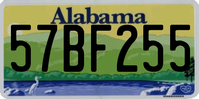 AL license plate 57BF255