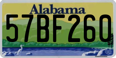 AL license plate 57BF260