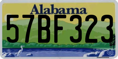 AL license plate 57BF323