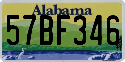 AL license plate 57BF346
