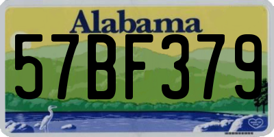 AL license plate 57BF379