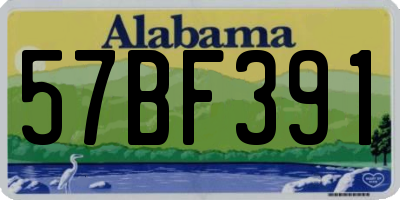 AL license plate 57BF391