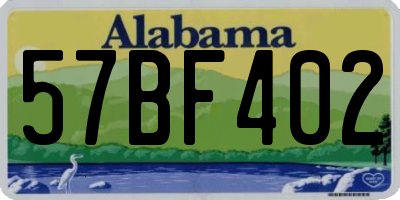 AL license plate 57BF402