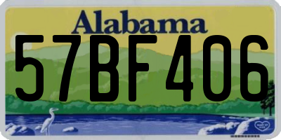 AL license plate 57BF406
