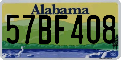 AL license plate 57BF408