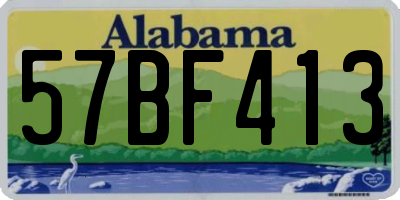 AL license plate 57BF413