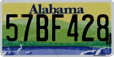 AL license plate 57BF428