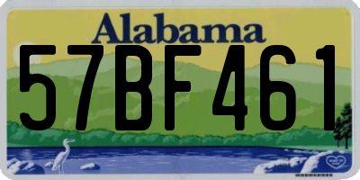 AL license plate 57BF461